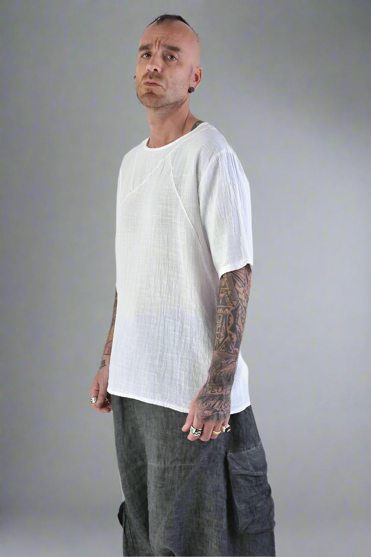 LH T-shirt Biały LM140