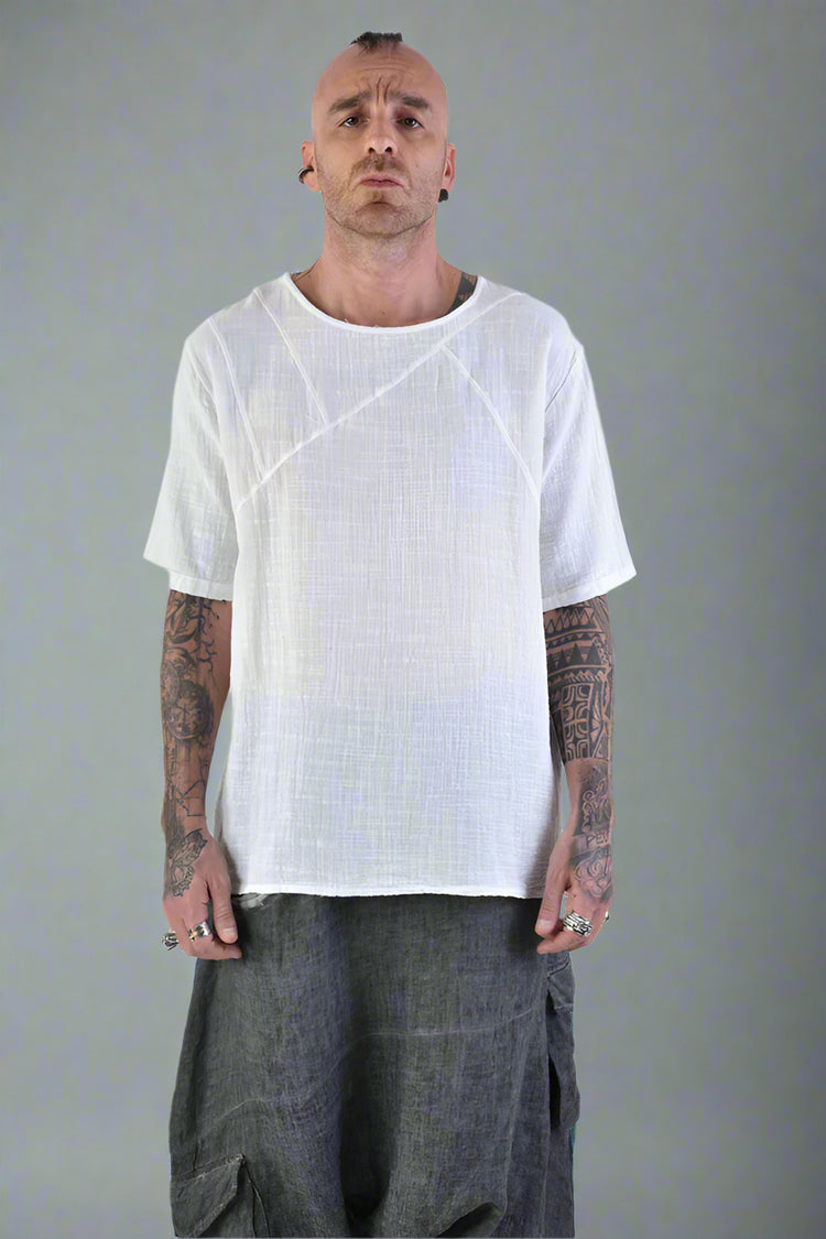 LH T-shirt Biały LM140