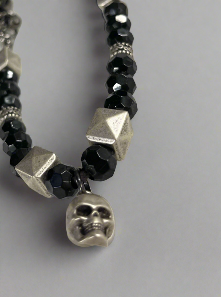 ŁAŃCUCH DO SPODNI Z CZARNYMI ELEMENTAMI