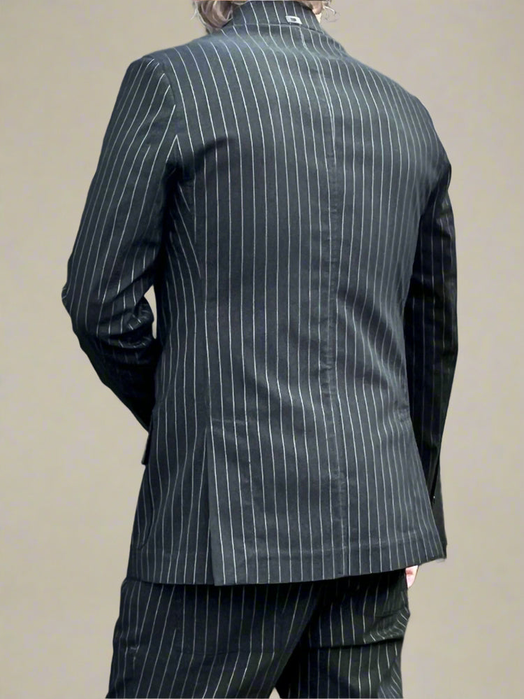 RB Marynarka Double Jack Czarna W Prążki SS25/3