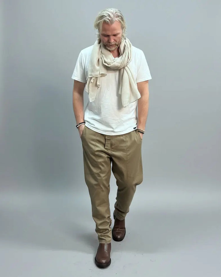 SPODNIE ROBBIE JASNE BEŻOWE SS24/29 REBEL