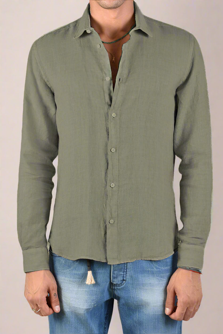 XM Koszula Lniana Khaki ART090