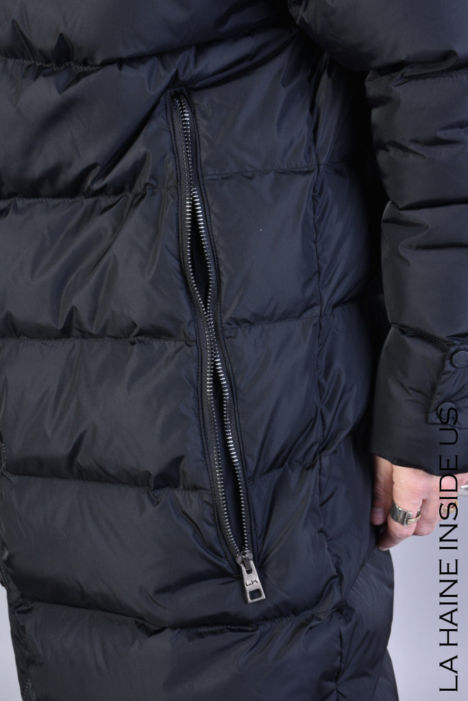 LA HAINE PŁASZCZ PUCHOWY CZARNY LM069