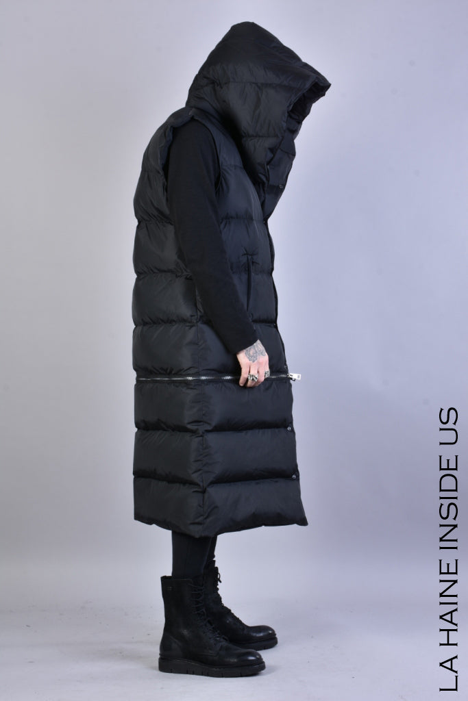 BODYWARMER PUCHOWY CZARNY LA HAINE INSIDE US