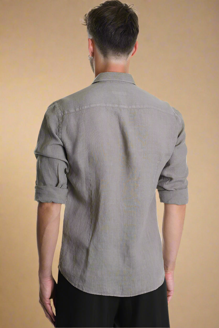 XM Koszula Lniana Szara ART090/2