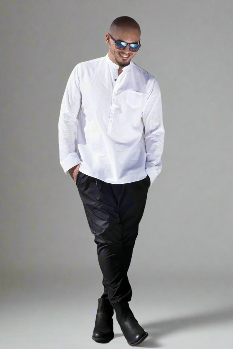 KOSZULA MANDARIN BIAŁA - reykjavikdistrict