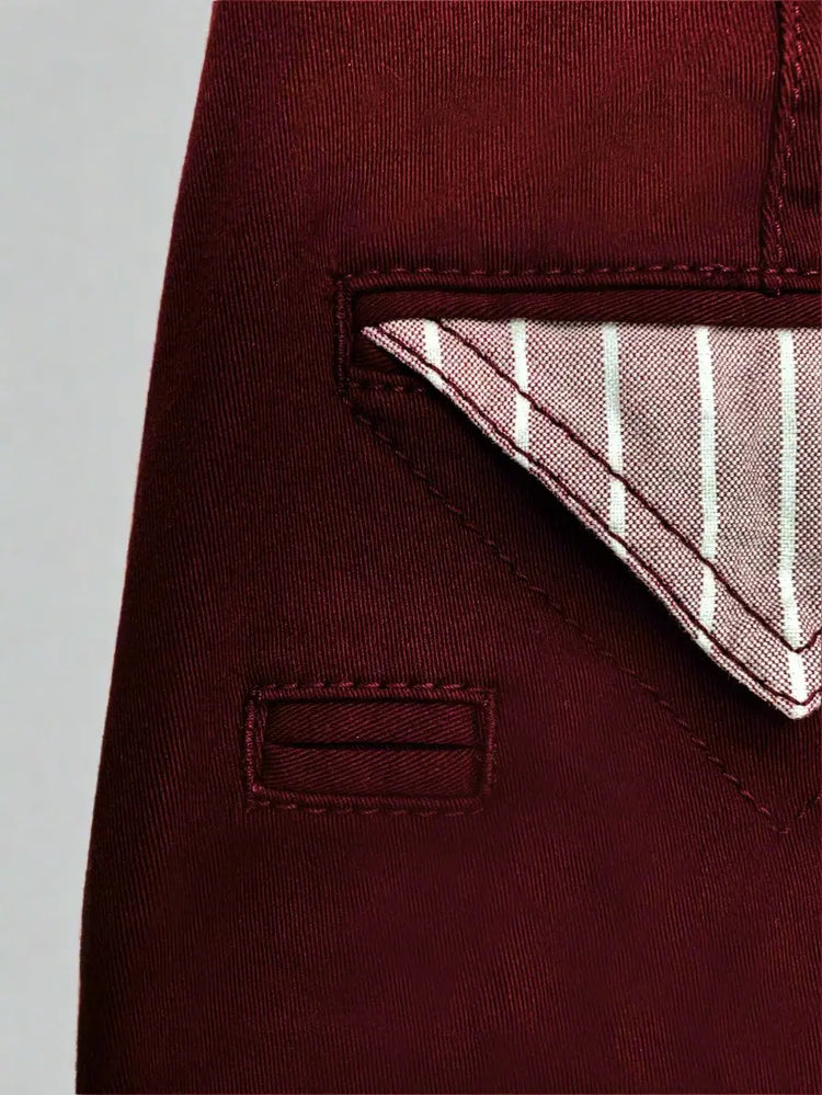SPODNIE CHINOS BURGUNDOWE - reykjavikdistrict