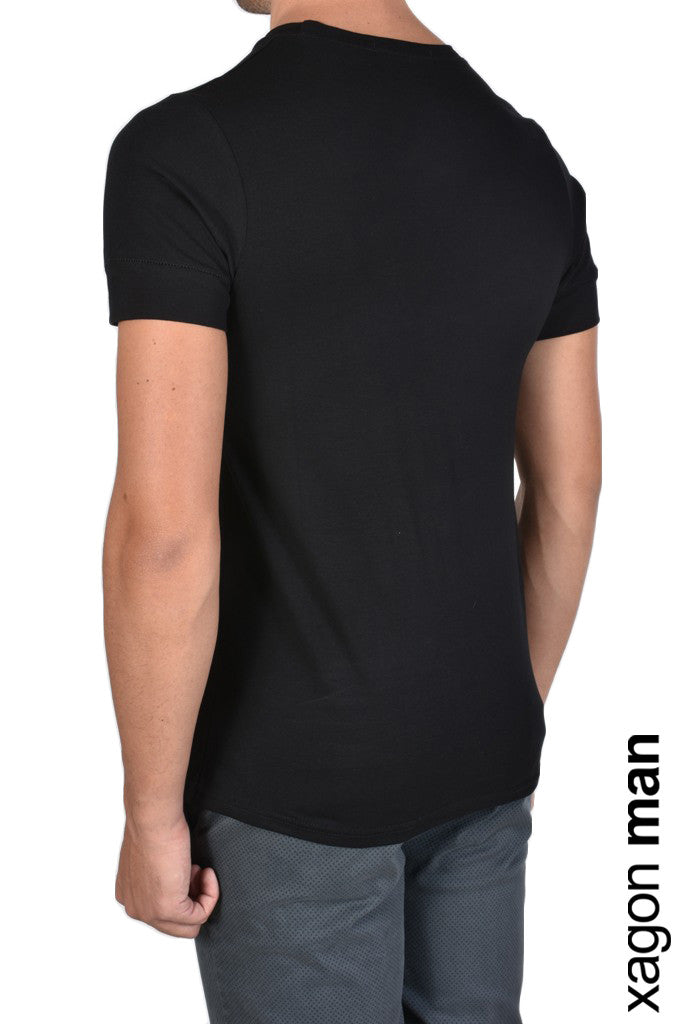 T-SHIRT CZARNY XAGON MAN BASIC MD1012 - reykjavikdistrict