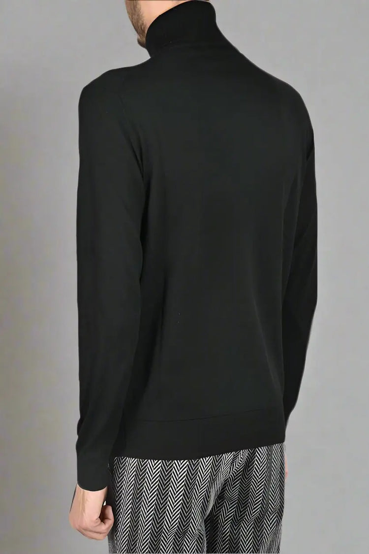 SWETER Z GOLFEM CZARNY ELV18 XAGON