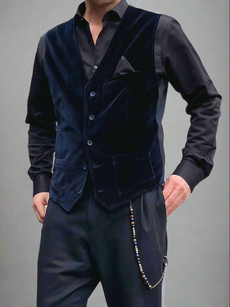 KAMIZELKA DEPP GRANATOWA VELVET AW25/209