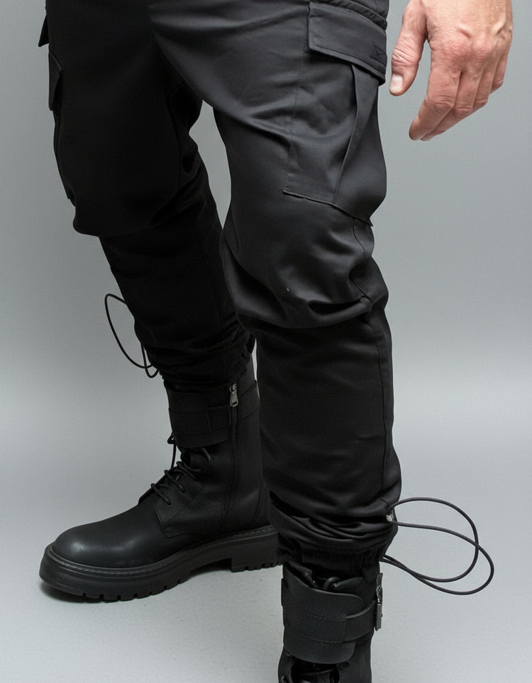 Rebel Spodnie Cargo Czarne AW24/1