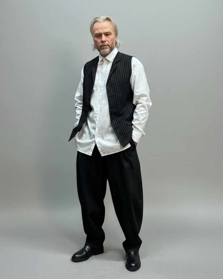 RB Spodnie Pompei Czarne w Prążek AW25/10