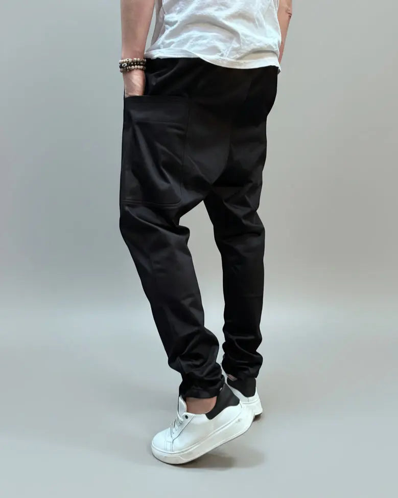 RB Spodnie Robbie Czarne Z Bawełny AW24/49 REBEL