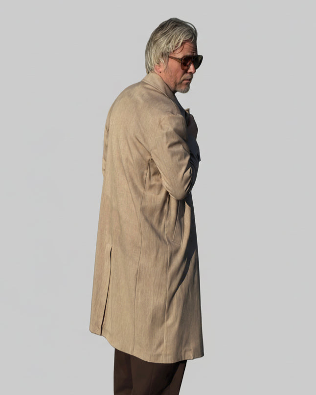 Imperial Oversize'owy Płaszcz Beżowy
