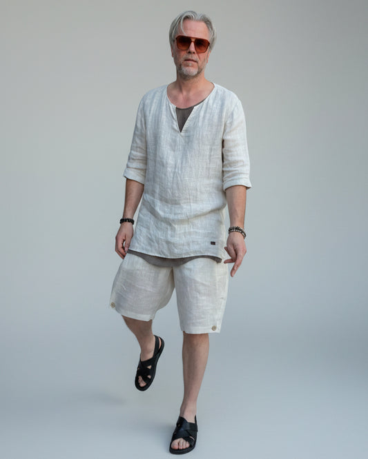 RB New Lawrence Ecru Linen Shirt SS26/1