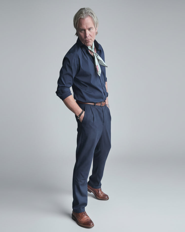 RD Cutaway Straight Navy Shirt SS26/17 REYKJAVIK