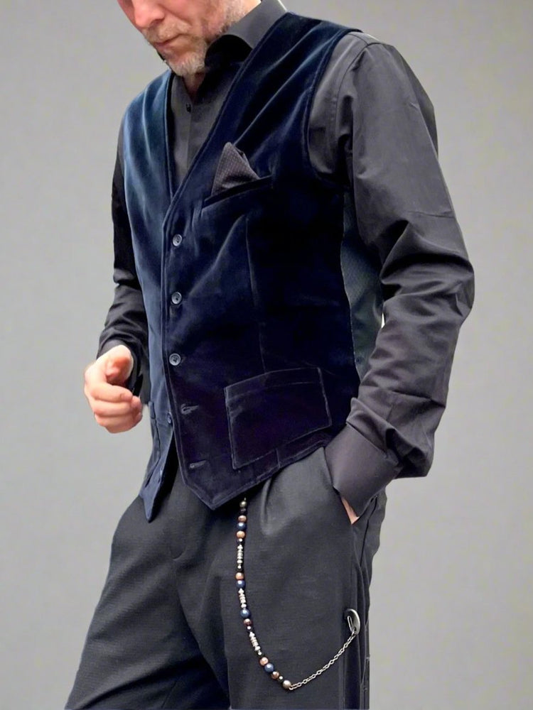 KAMIZELKA DEPP GRANATOWA VELVET AW25/209