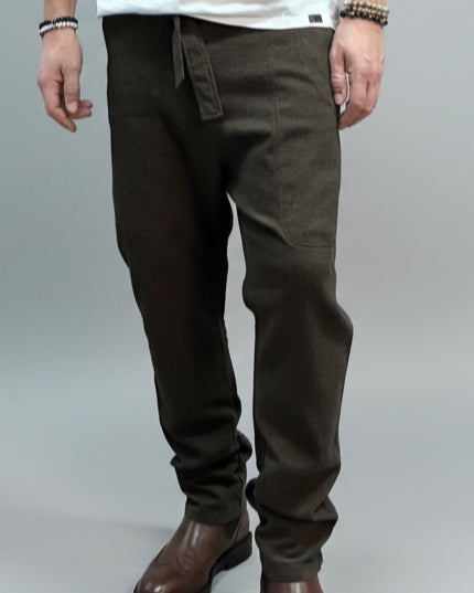 RB Spodnie Robbie Brązowe Wełniane AW25/48 REBEL