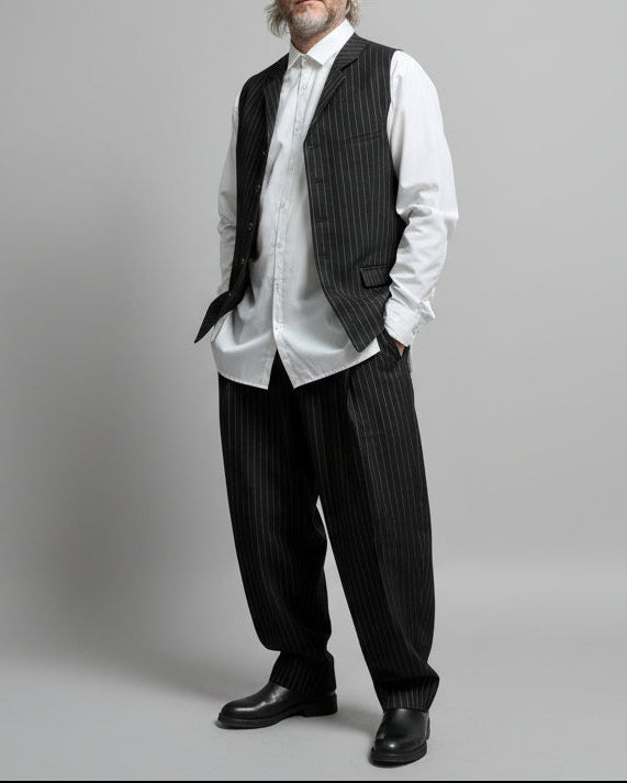 RB Spodnie Pompei Czarne w Prążek AW25/10