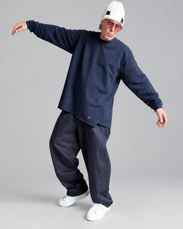 REBEL Sweter Granatowe Overjump ze Ściągaczem AW26/2