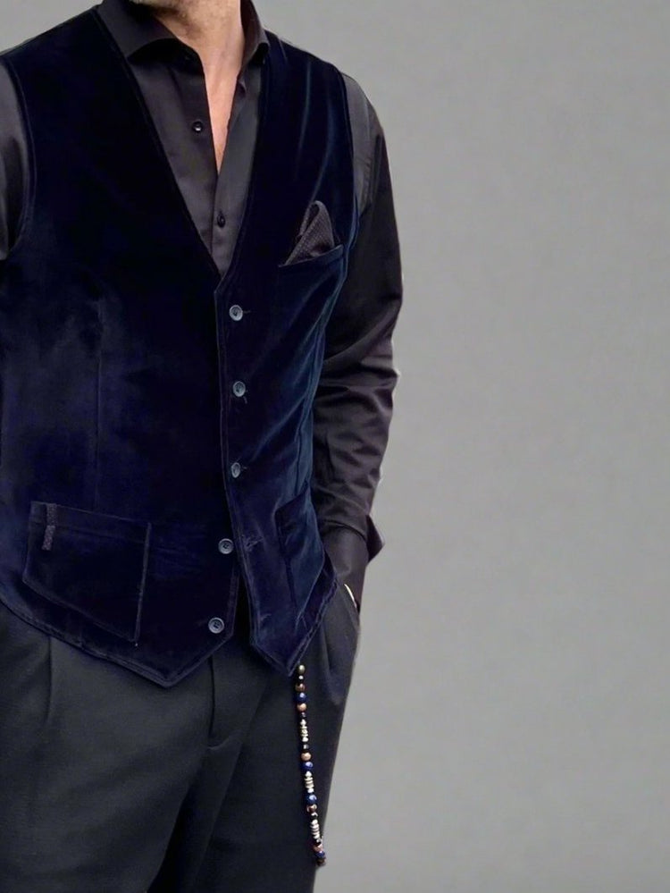 KAMIZELKA DEPP GRANATOWA VELVET AW25/209