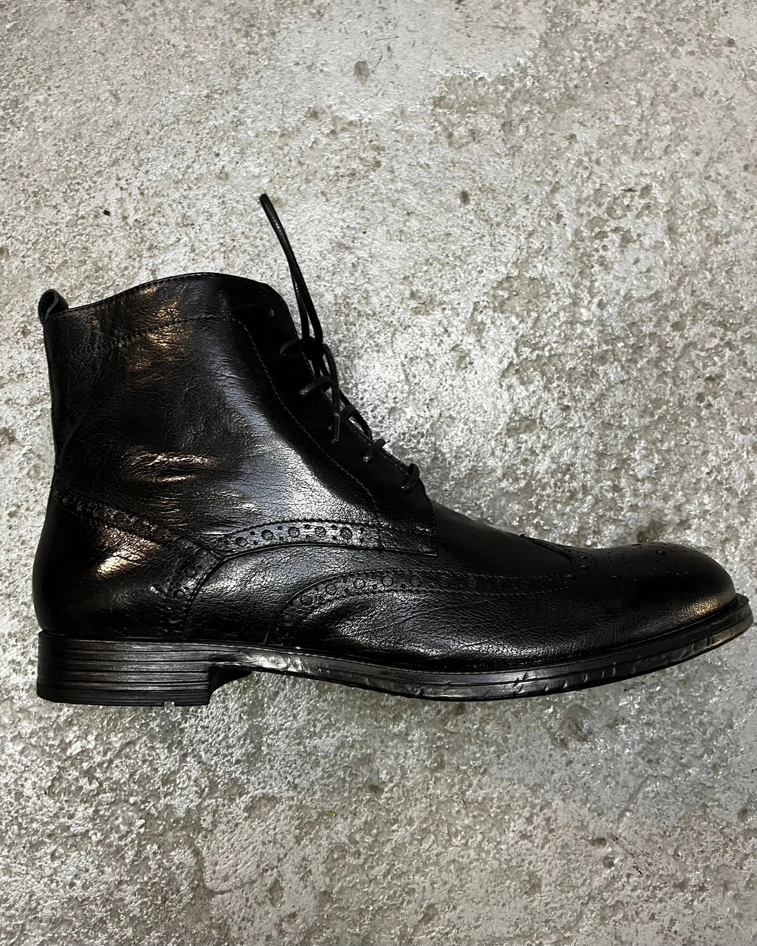 HUNDRED Derby Ankle Boots Bufalo CZARNE M514-681-96 HUNDRED