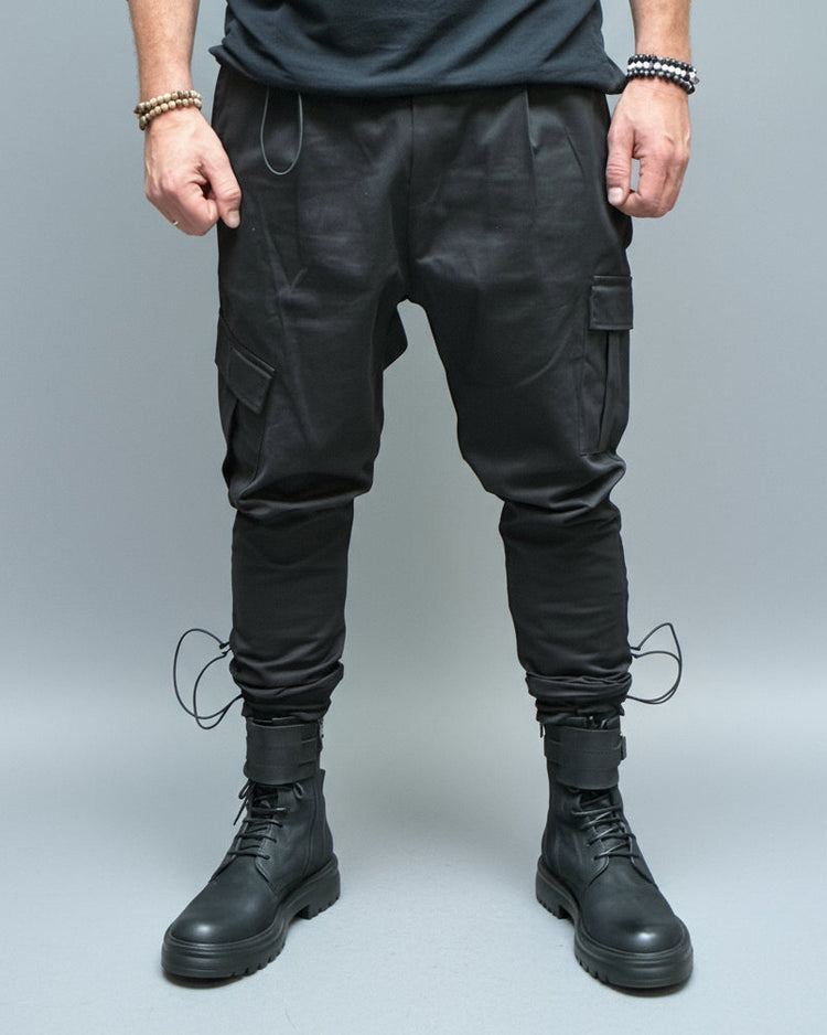 Rebel Spodnie Cargo Czarne AW24/1