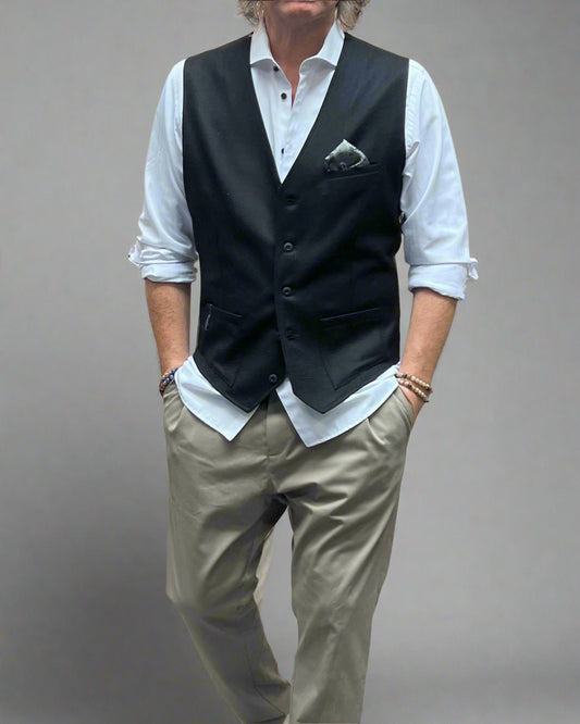 KAMIZELKA DEPP CZARNO-SZARA AW24/213