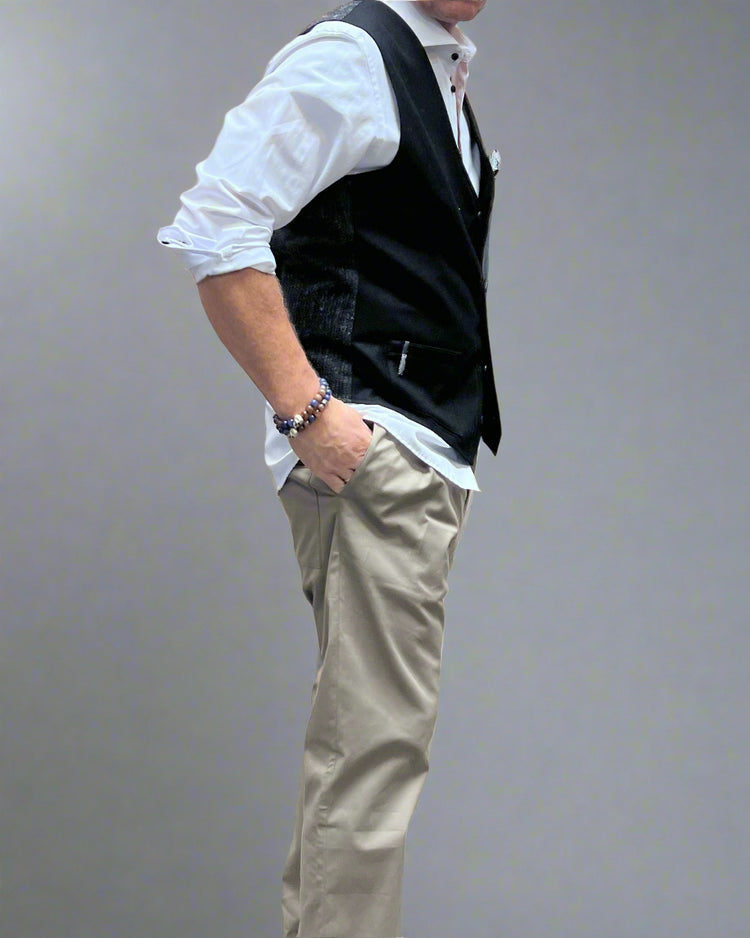 KAMIZELKA DEPP CZARNO-SZARA AW24/213