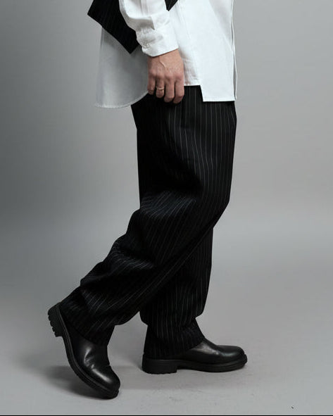 RB Spodnie Pompei Czarne w Prążek AW25/10