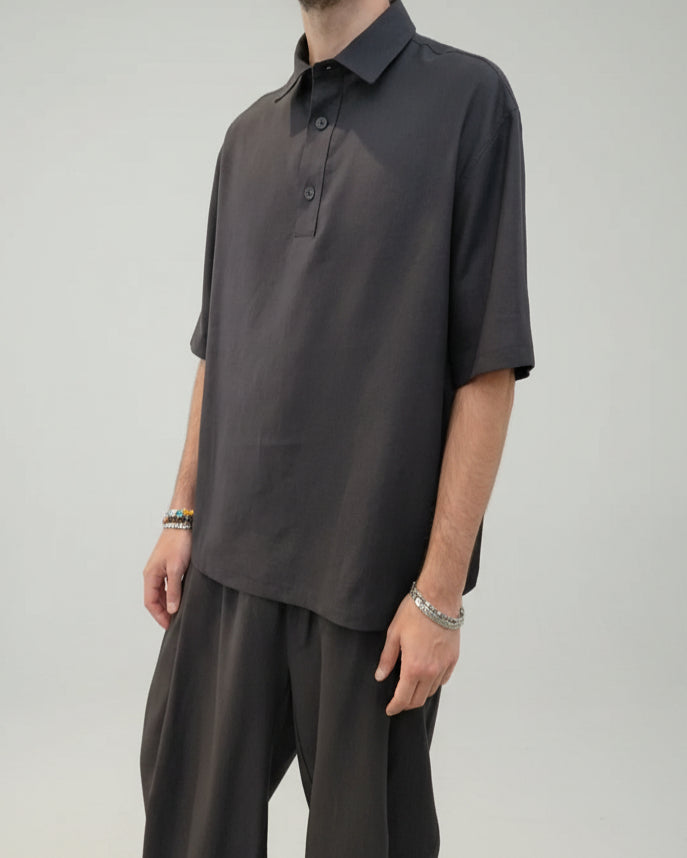 Imperial Black Linen Shirt C1R2LSJ IMP