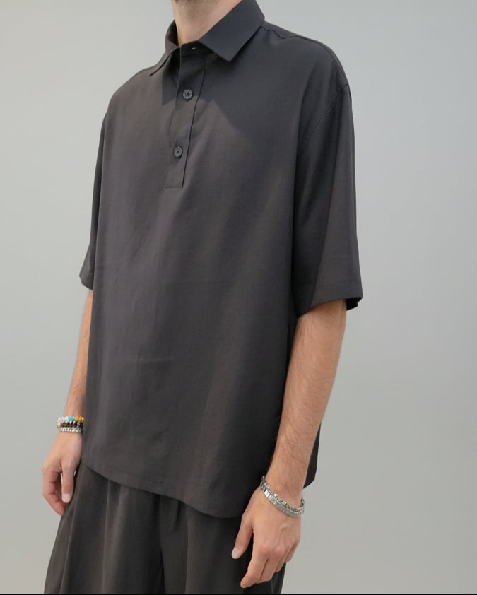 Imperial Black Linen Shirt C1R2LSJ IMP