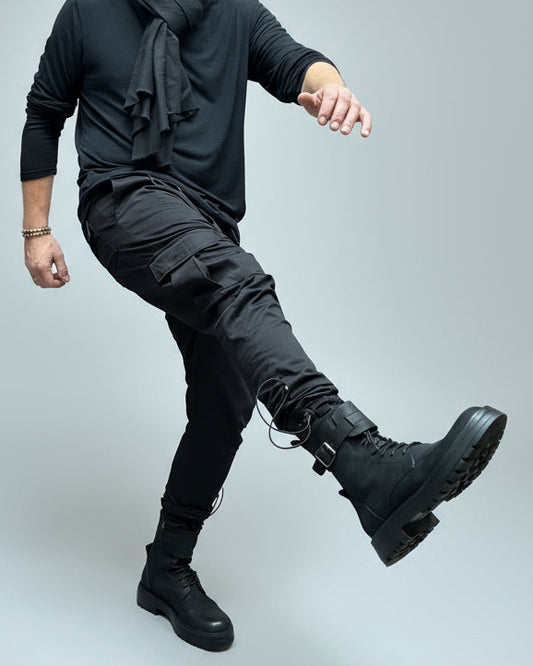 HUNDRED Combat Boots Czarne M628-05
