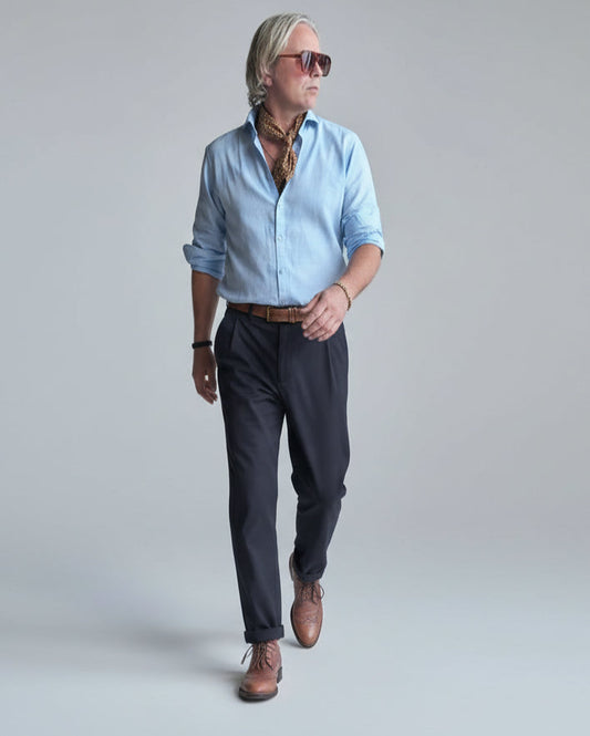 RD Cutaway Straight Shirt Light Blue SS26/15 REYKJAVIK