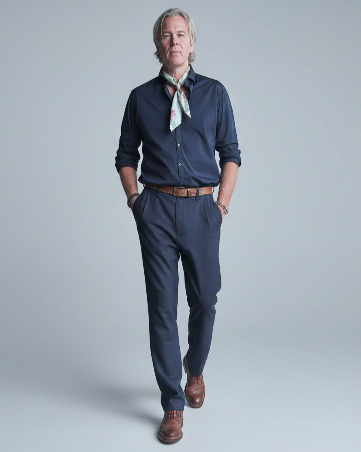 RD Cutaway Straight Navy Shirt SS26/17 REYKJAVIK