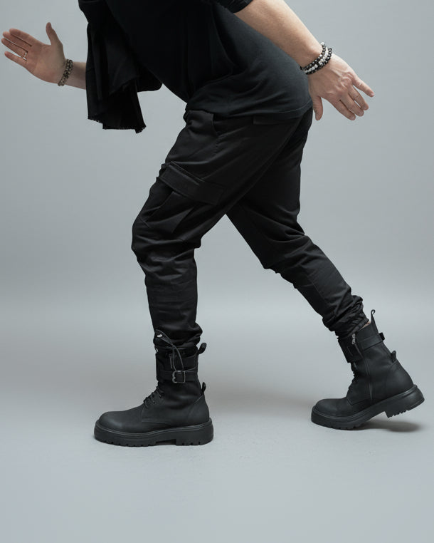 Rebel Spodnie Cargo Czarne AW24/1