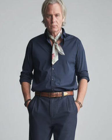 RD Cutaway Straight Navy Shirt SS26/17 REYKJAVIK