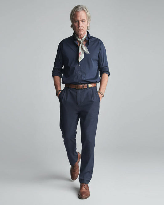 RD Cutaway Straight Navy Shirt SS26/17 REYKJAVIK