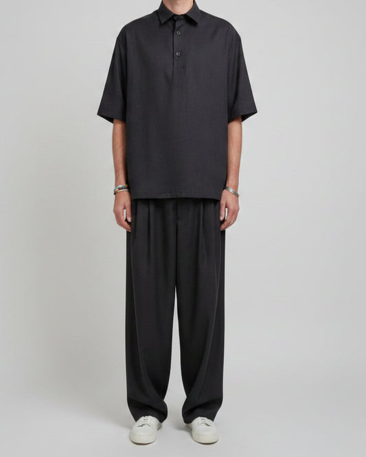 Imperial Black Linen Pants PE6YLSJ IMP