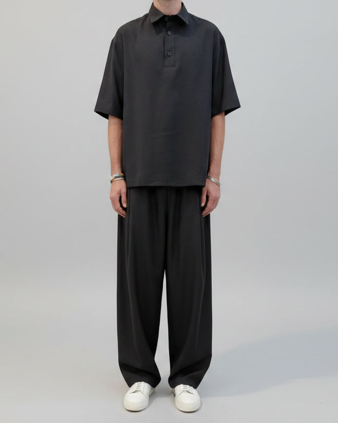 Imperial Black Linen Shirt C1R2LSJ IMP