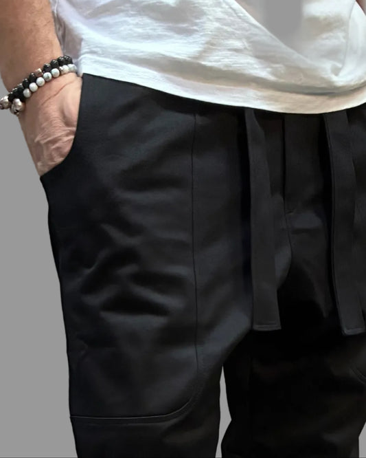 RB Spodnie Robbie Czarne Z Bawełny AW24/49