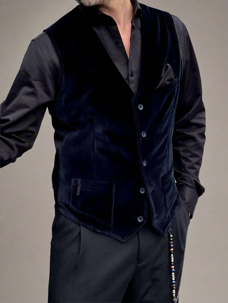 KAMIZELKA DEPP GRANATOWA VELVET AW25/209