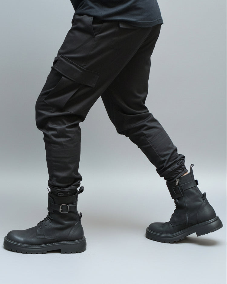 Rebel Spodnie Cargo Czarne AW24/1