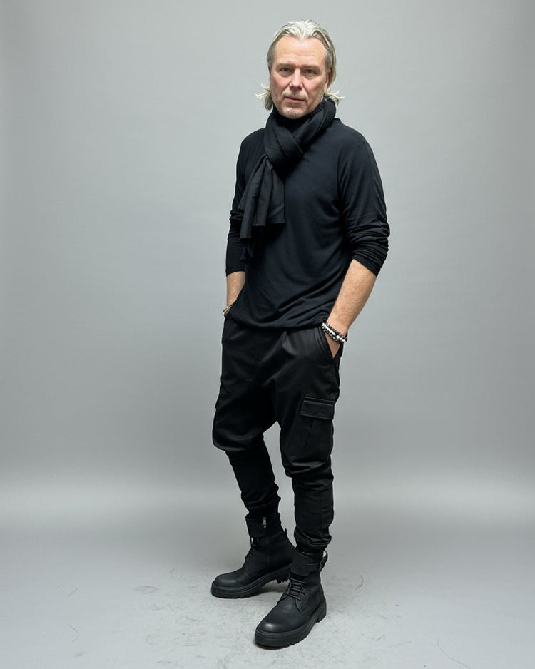 Rebel Spodnie Cargo Czarne AW24/1