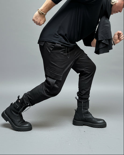 Rebel Spodnie Cargo Czarne AW24/1