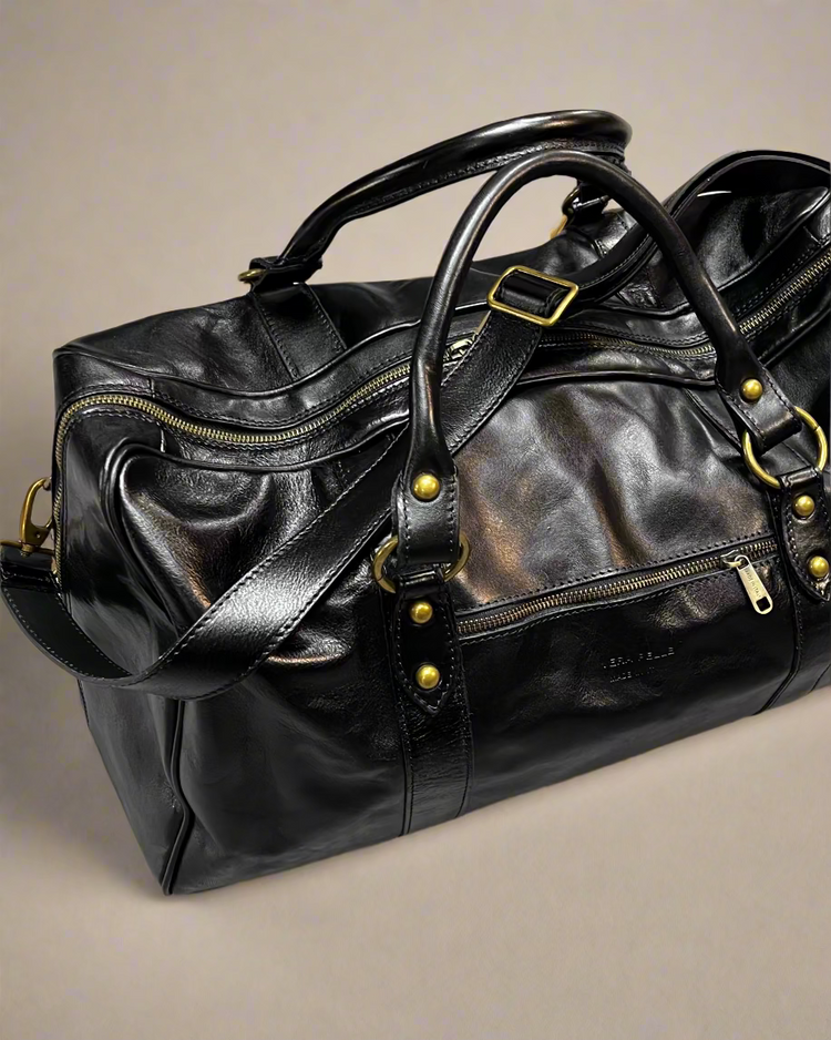 THE BAG SKÓRZANA TORBA CZARNA