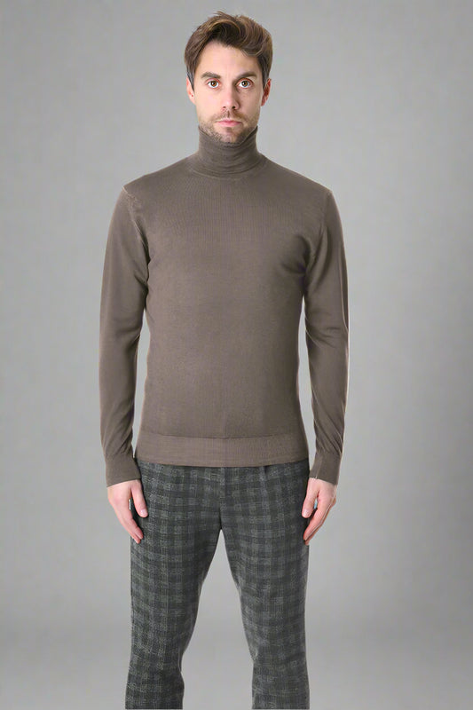 WEŁNIANY SWETER REGULAR FIT FANGO QDOLAC 100% MERINO