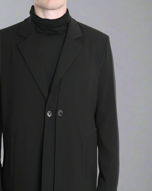 LH Długa Marynarka Czarna LM1139