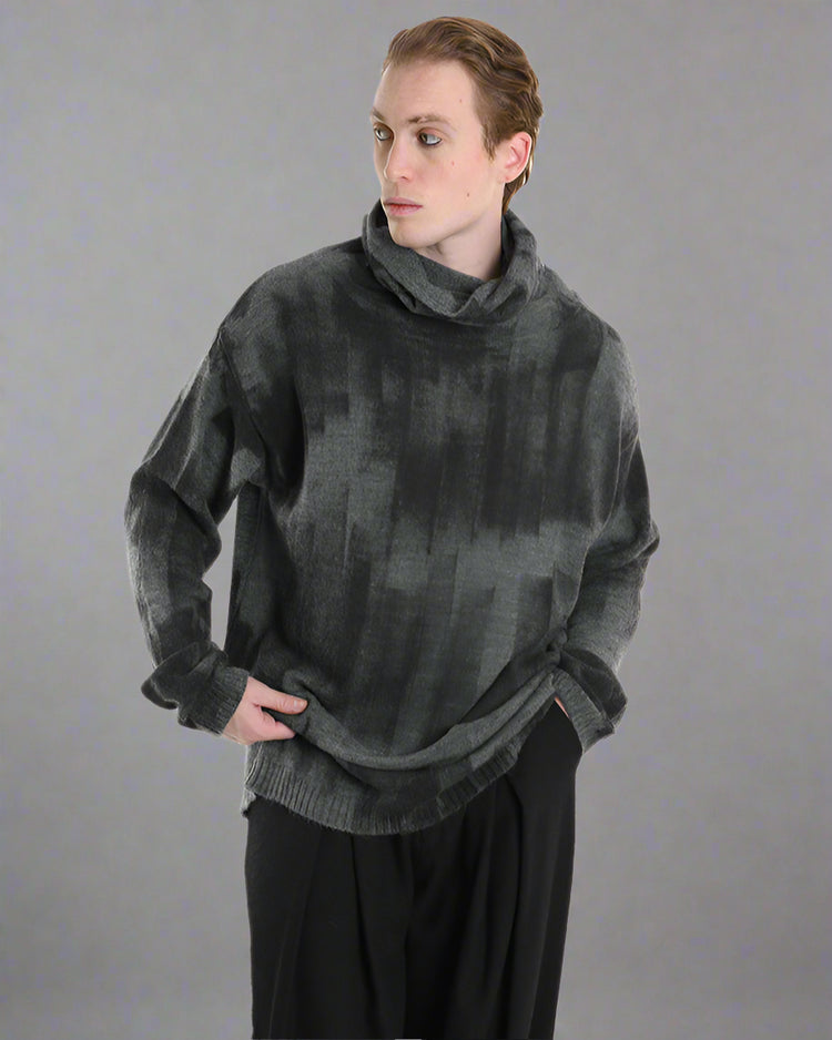 LH Sweter Czarno-Szary LM1195