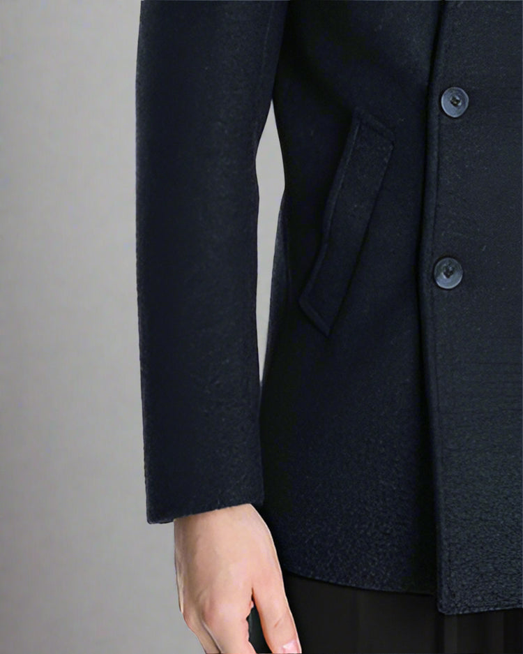 XM Płaszcz Granatowy Dwurzędowy PCPSTA